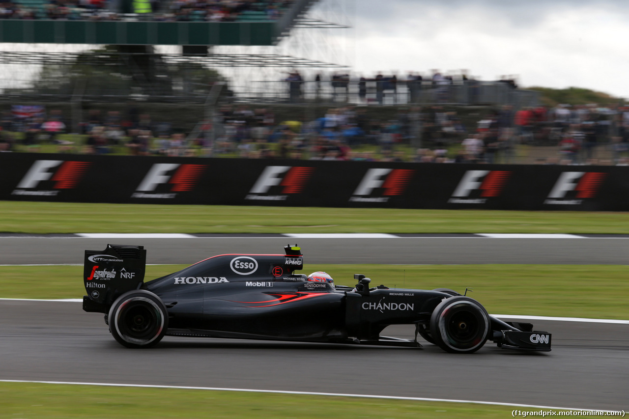 GP GRAN BRETAGNA, 08.07.2016 - Prove Libere 1, Jenson Button (GBR)  McLaren Honda MP4-31