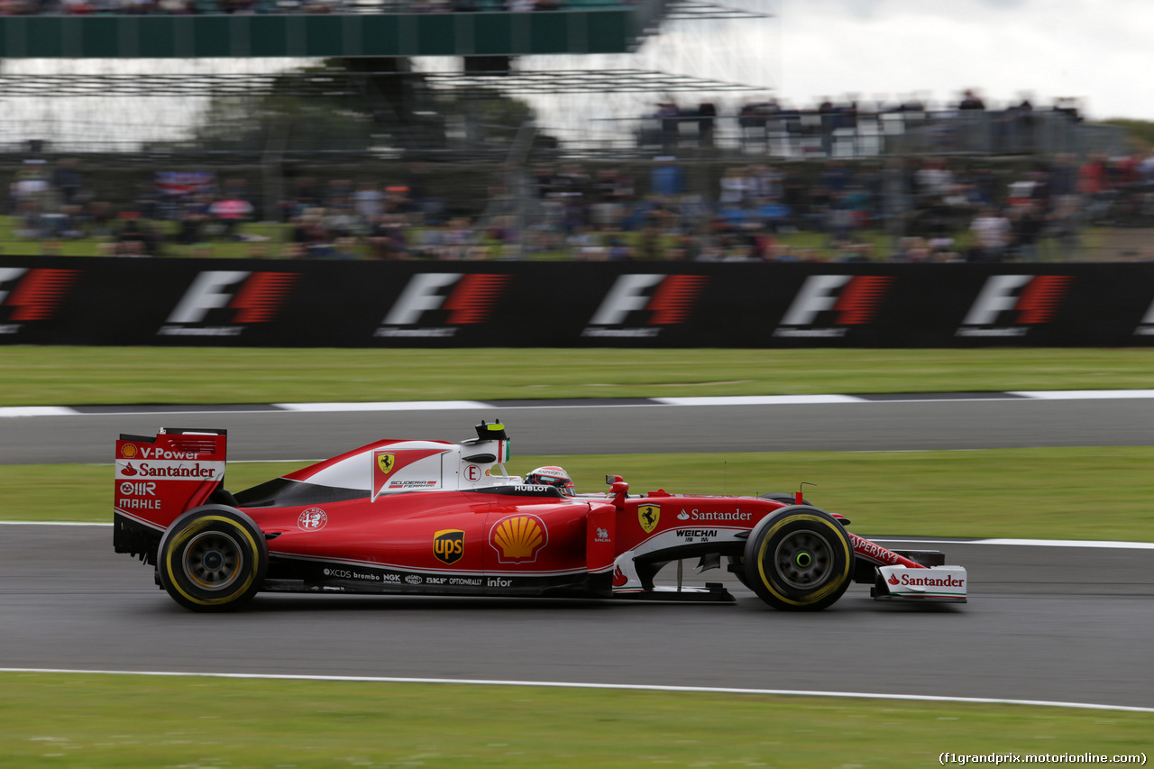 GP GRAN BRETAGNA, 08.07.2016 - Prove Libere 1, Kimi Raikkonen (FIN) Ferrari SF16-H