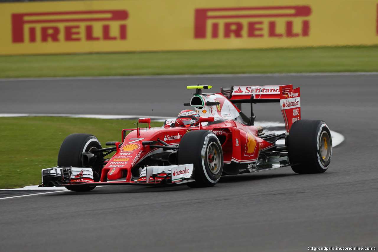 GP GRAN BRETAGNA, 08.07.2016 - Prove Libere 1, Kimi Raikkonen (FIN) Ferrari SF16-H