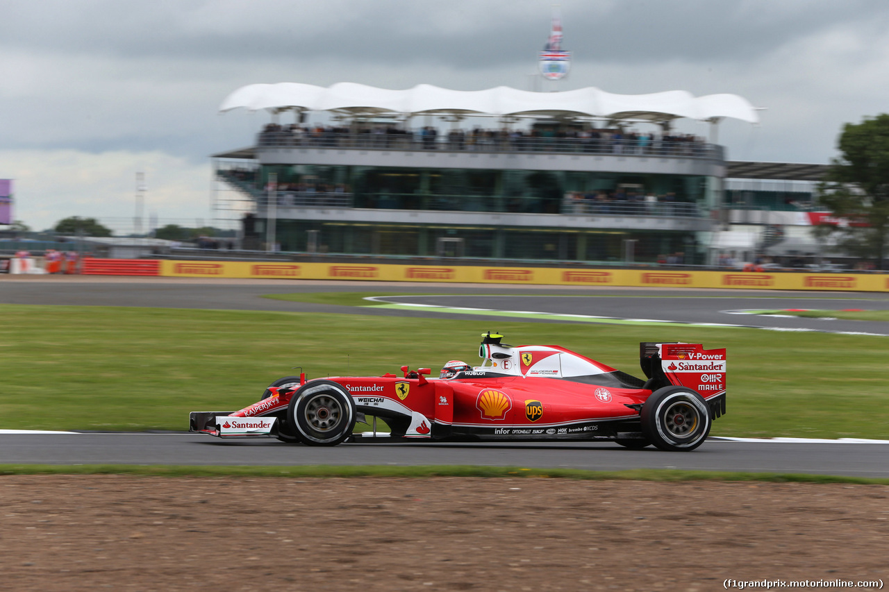 GP GRAN BRETAGNA, 08.07.2016 - Prove Libere 1, Kimi Raikkonen (FIN) Ferrari SF16-H