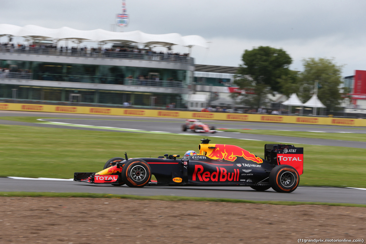 GP GRAN BRETAGNA, 08.07.2016 - Prove Libere 1, Daniel Ricciardo (AUS) Red Bull Racing RB12