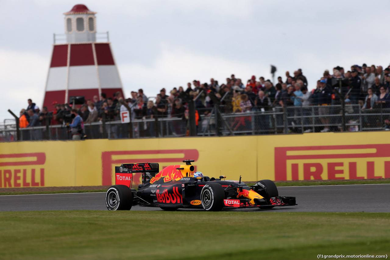 GP GRAN BRETAGNA, 08.07.2016 - Prove Libere 1, Daniel Ricciardo (AUS) Red Bull Racing RB12