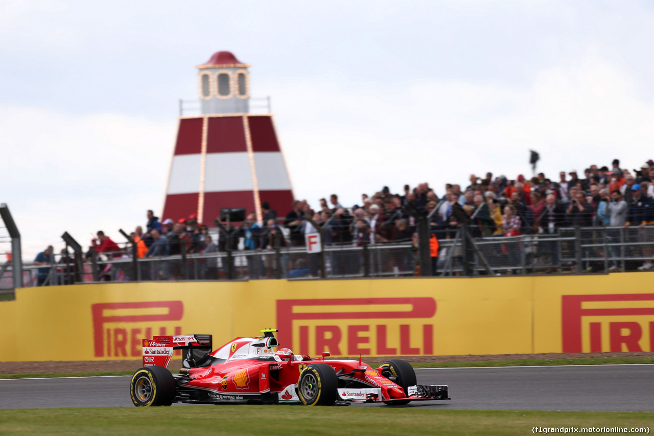 GP GRAN BRETAGNA, 08.07.2016 - Prove Libere 1, Kimi Raikkonen (FIN) Ferrari SF16-H