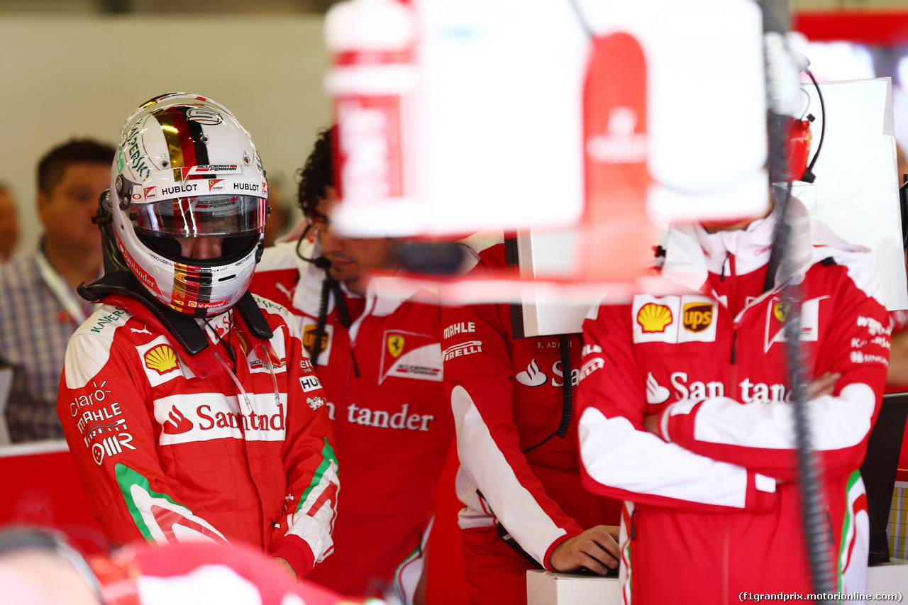 GP GRAN BRETAGNA, 08.07.2016 - Prove Libere 1, Sebastian Vettel (GER) Ferrari SF16-H