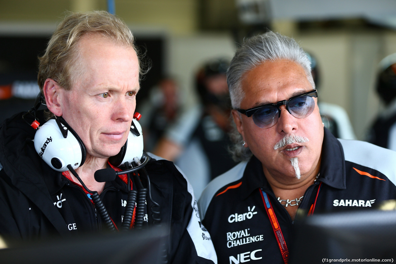GP GRAN BRETAGNA, 08.07.2016 - Prove Libere 1, Vijay Mallya (IND), Chairman e Managine Director Force India