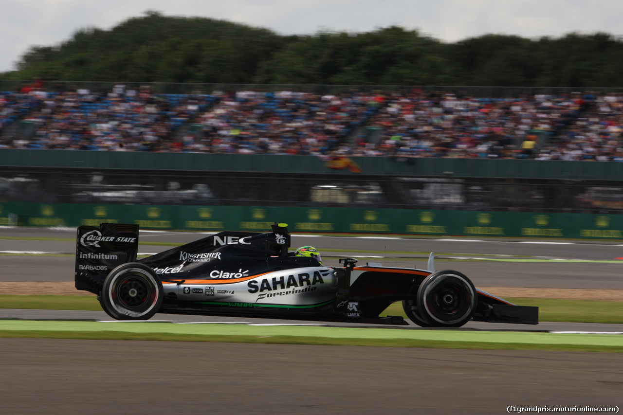 GP GRAN BRETAGNA, 08.07.2016 - Prove Libere 2, Sergio Perez (MEX) Sahara Force India F1 VJM09