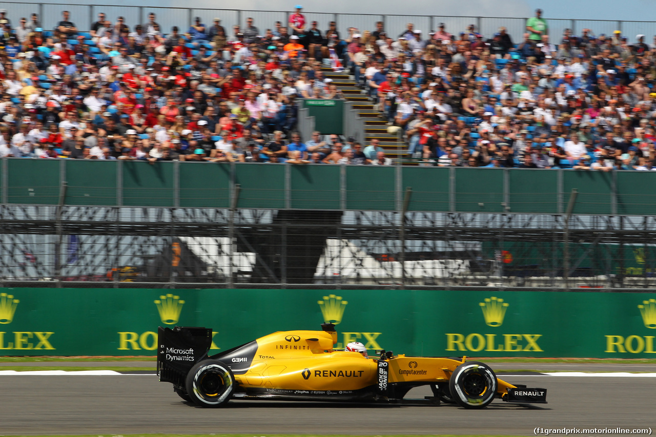 GP GRAN BRETAGNA, 08.07.2016 - Prove Libere 2, Kevin Magnussen (DEN) Renault Sport F1 Team RS16