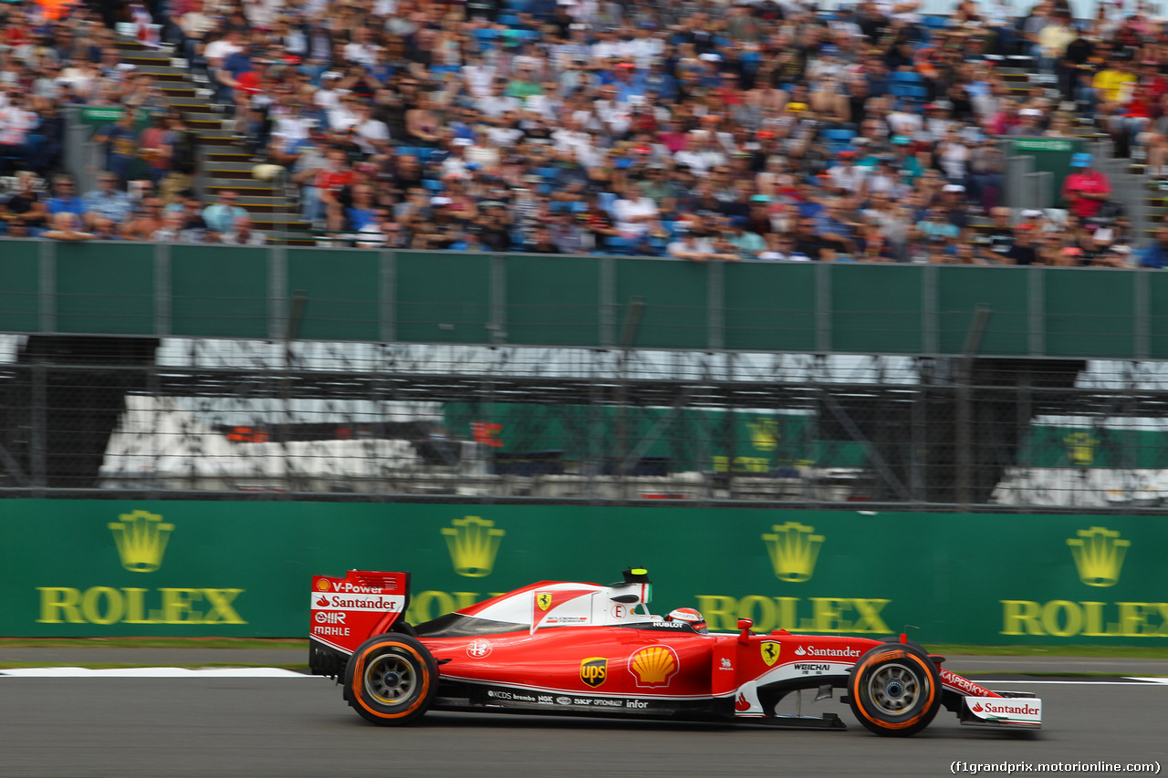 GP GRAN BRETAGNA, 08.07.2016 - Prove Libere 2, Kimi Raikkonen (FIN) Ferrari SF16-H