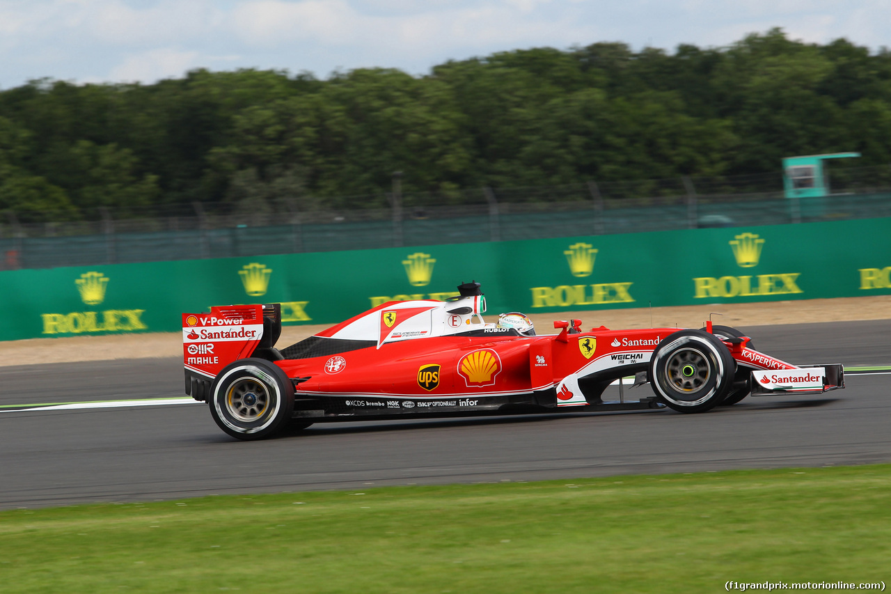 GP GRAN BRETAGNA, 08.07.2016 - Prove Libere 2, Sebastian Vettel (GER) Ferrari SF16-H