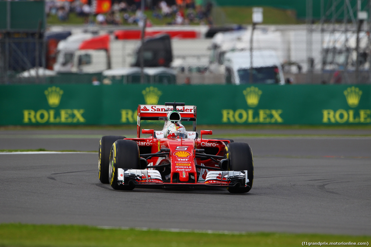 GP GRAN BRETAGNA, 08.07.2016 - Prove Libere 2, Sebastian Vettel (GER) Ferrari SF16-H