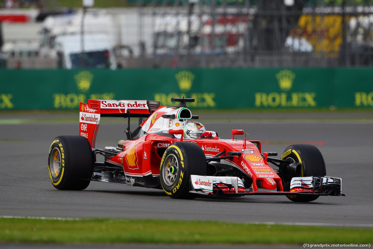 GP GRAN BRETAGNA, 08.07.2016 - Prove Libere 2, Sebastian Vettel (GER) Ferrari SF16-H