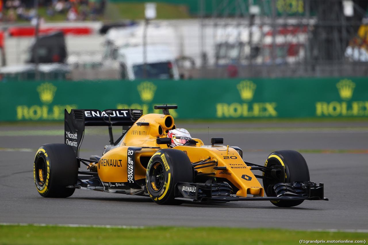 GP GRAN BRETAGNA, 08.07.2016 - Prove Libere 2, Kevin Magnussen (DEN) Renault Sport F1 Team RS16