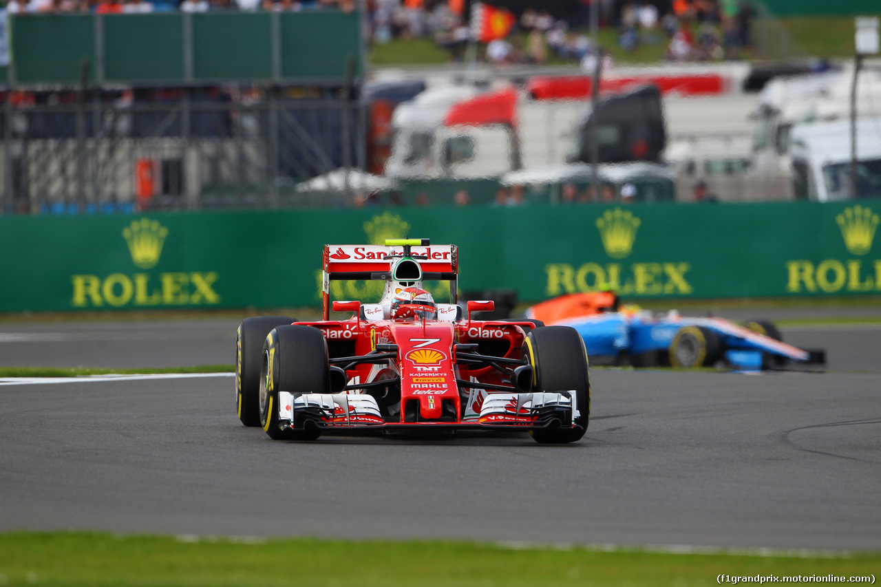 GP GRAN BRETAGNA, 08.07.2016 - Prove Libere 2, Kimi Raikkonen (FIN) Ferrari SF16-H