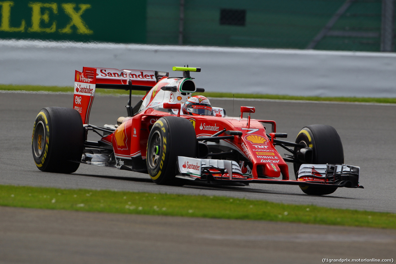 GP GRAN BRETAGNA, 08.07.2016 - Prove Libere 2, Kimi Raikkonen (FIN) Ferrari SF16-H