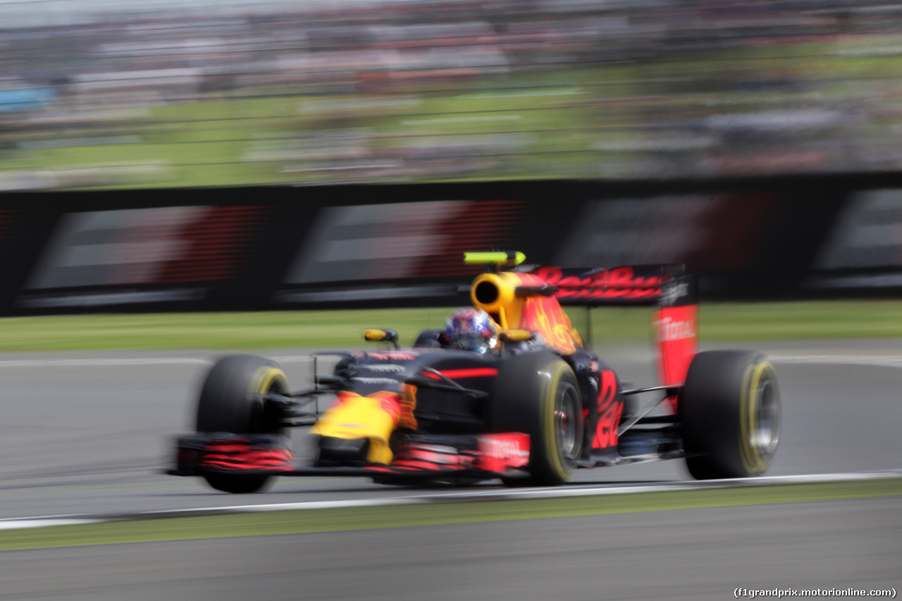 GP GRAN BRETAGNA, 08.07.2016 - Prove Libere 2, Max Verstappen (NED) Red Bull Racing RB12
