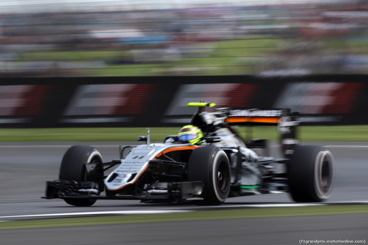 GP GRAN BRETAGNA, 08.07.2016 - Prove Libere 2, Sergio Perez (MEX) Sahara Force India F1 VJM09
