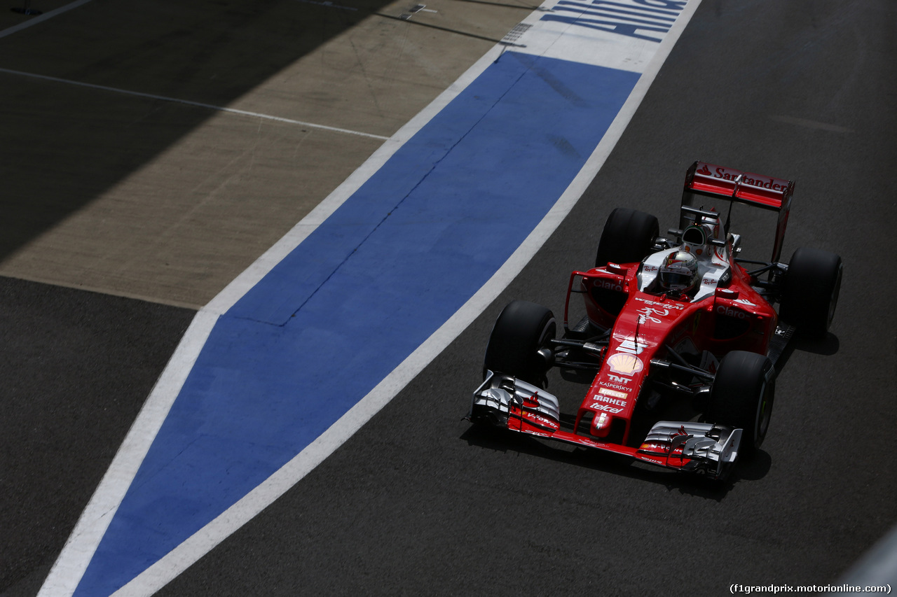 GP GRAN BRETAGNA, 08.07.2016 - Prove Libere 2, Sebastian Vettel (GER) Ferrari SF16-H