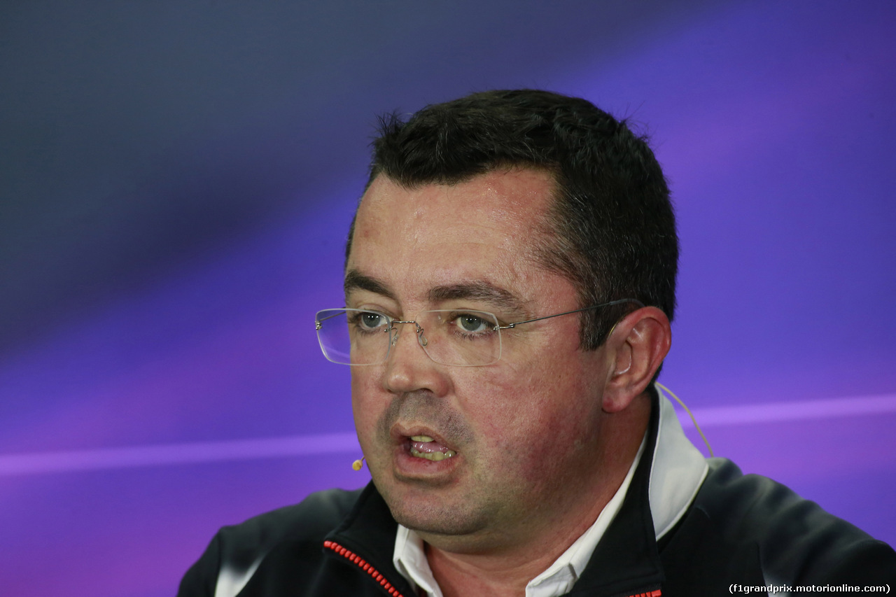 GP GRAN BRETAGNA, 08.07.2016 - Conferenza Stampa, Eric Boullier (FRA) McLaren Racing Director