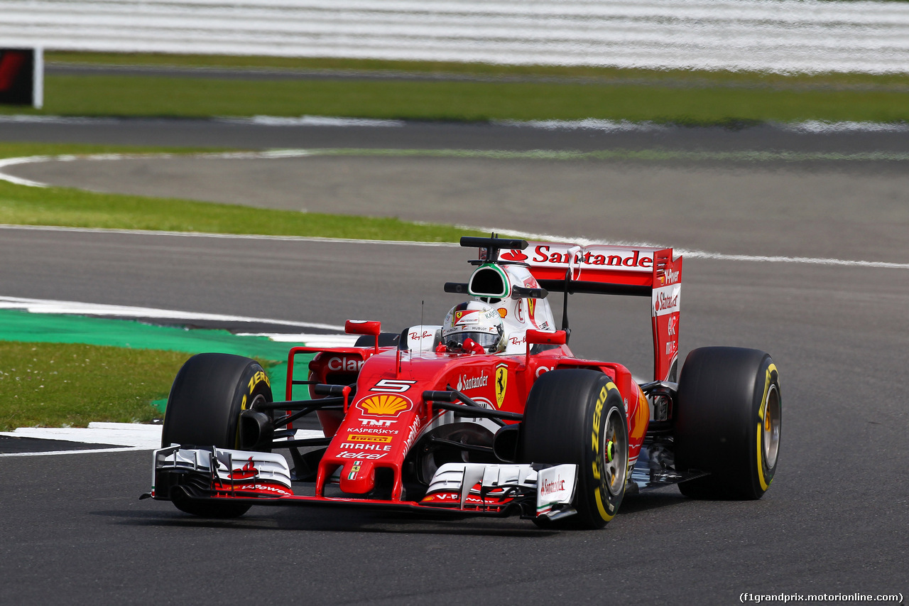 GP GRAN BRETAGNA, 08.07.2016 - Prove Libere 2, Sebastian Vettel (GER) Ferrari SF16-H
