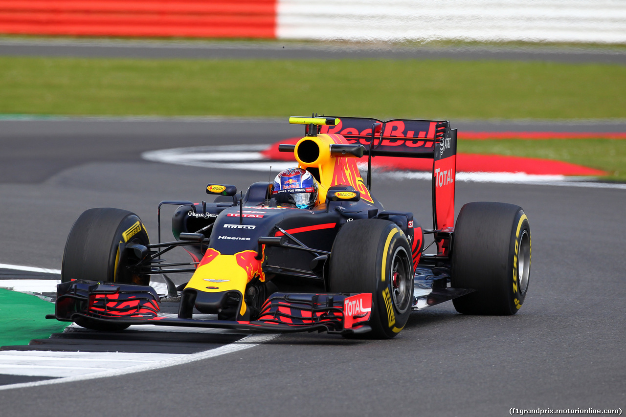 GP GRAN BRETAGNA, 08.07.2016 - Prove Libere 2, Max Verstappen (NED) Red Bull Racing RB12