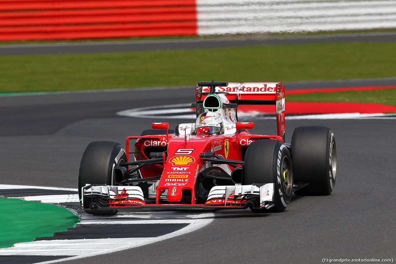 GP GRAN BRETAGNA, 08.07.2016 - Prove Libere 2, Sebastian Vettel (GER) Ferrari SF16-H