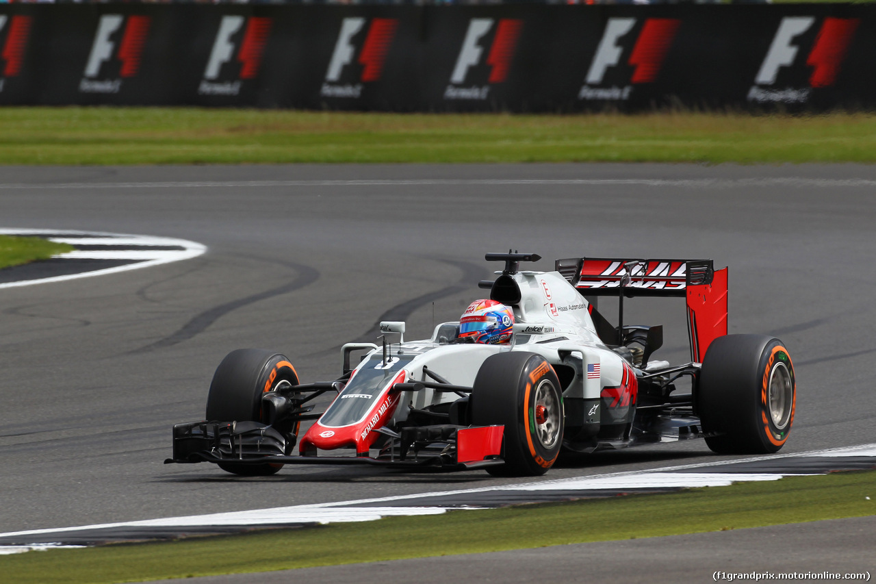 GP GRAN BRETAGNA, 08.07.2016 - Prove Libere 2, Romain Grosjean (FRA) Haas F1 Team VF-16