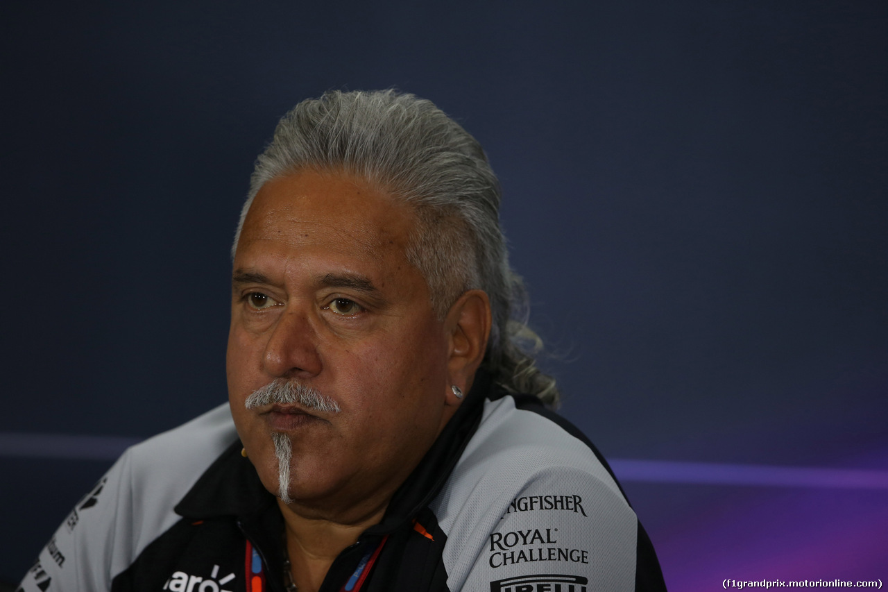 GP GRAN BRETAGNA, 08.07.2016 - Conferenza Stampa, Vijay Mallya (IND), Chairman e Managine Director Force India