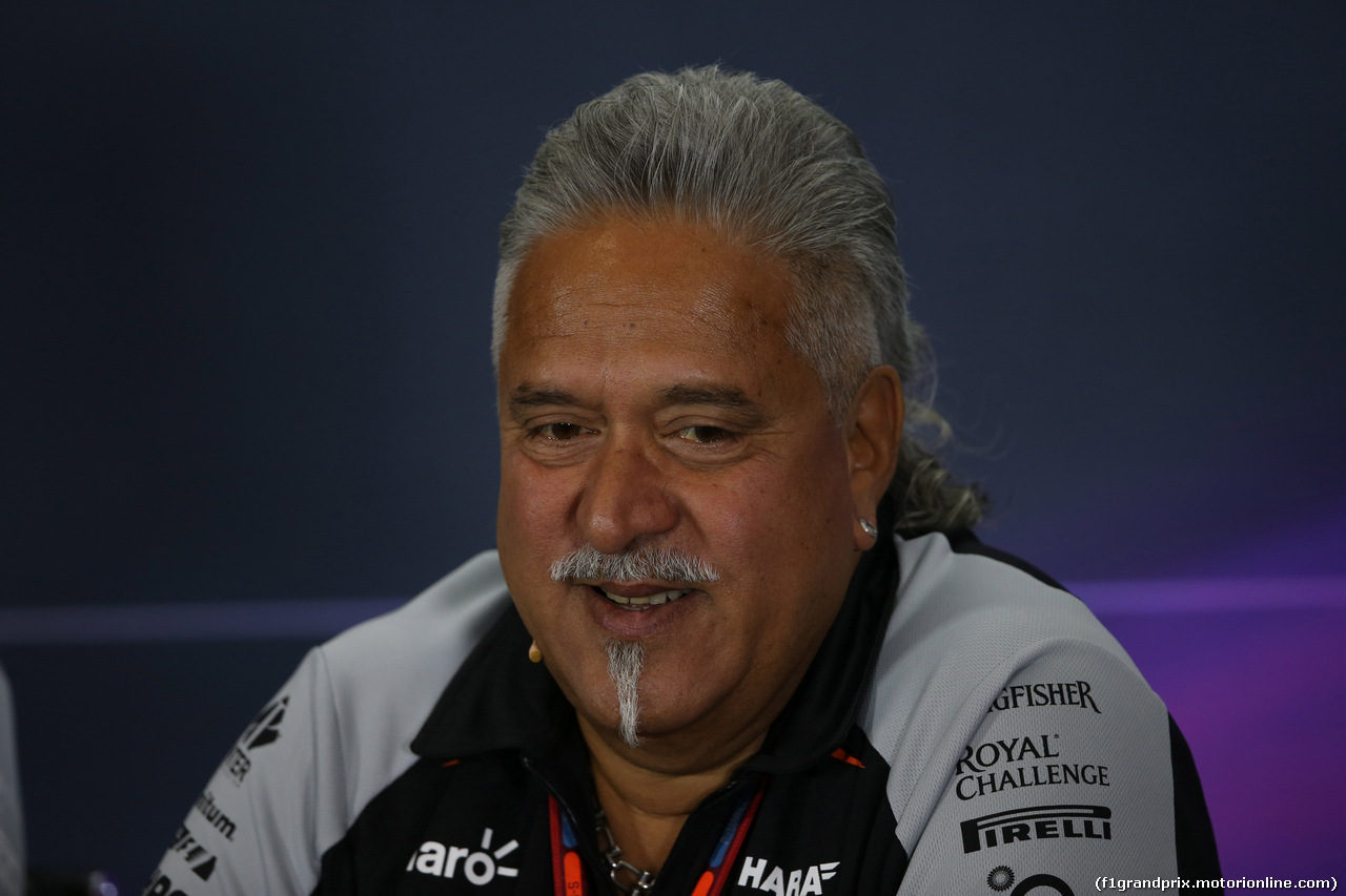GP GRAN BRETAGNA, 08.07.2016 - Conferenza Stampa, Vijay Mallya (IND), Chairman e Managine Director Force India