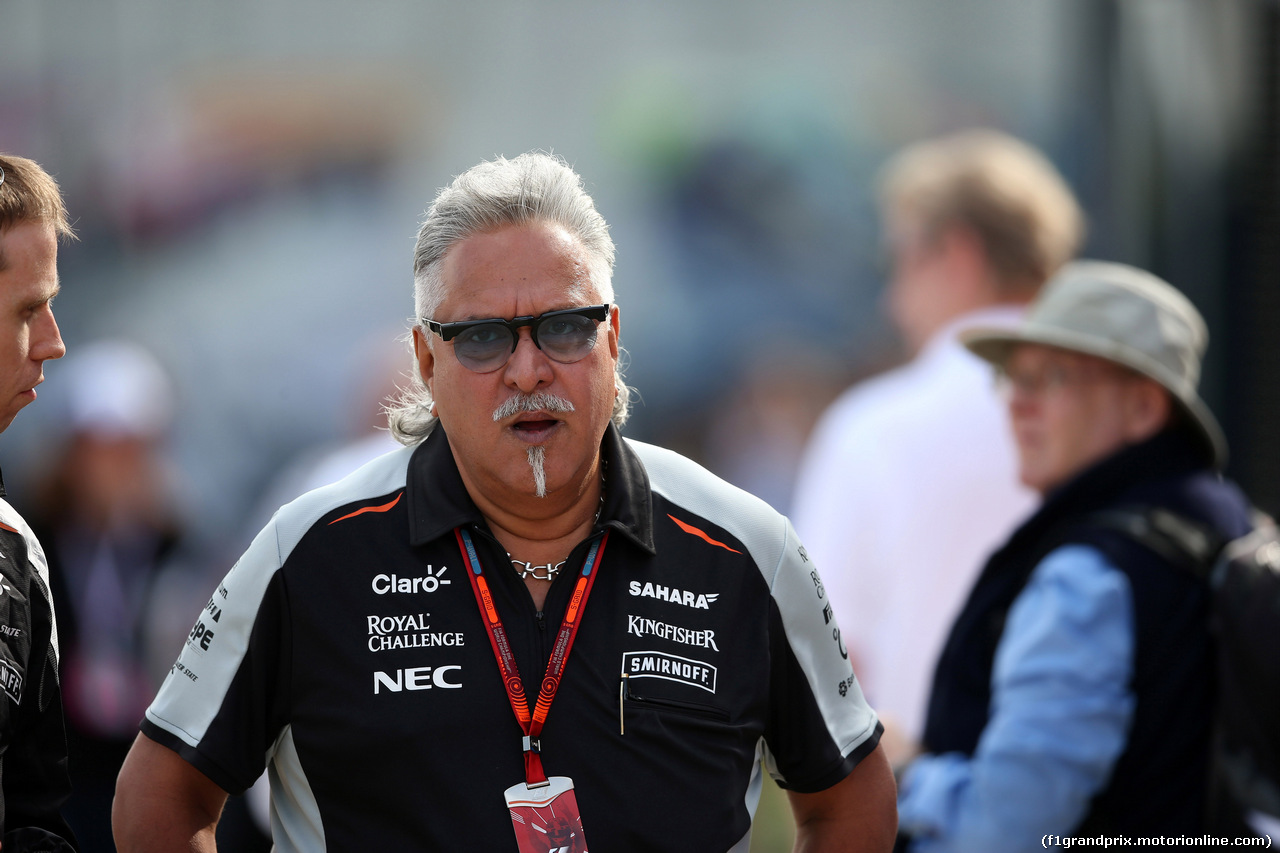 GP GRAN BRETAGNA, 08.07.2016 - Vijay Mallya (IND), Chairman e Managine Director Force India