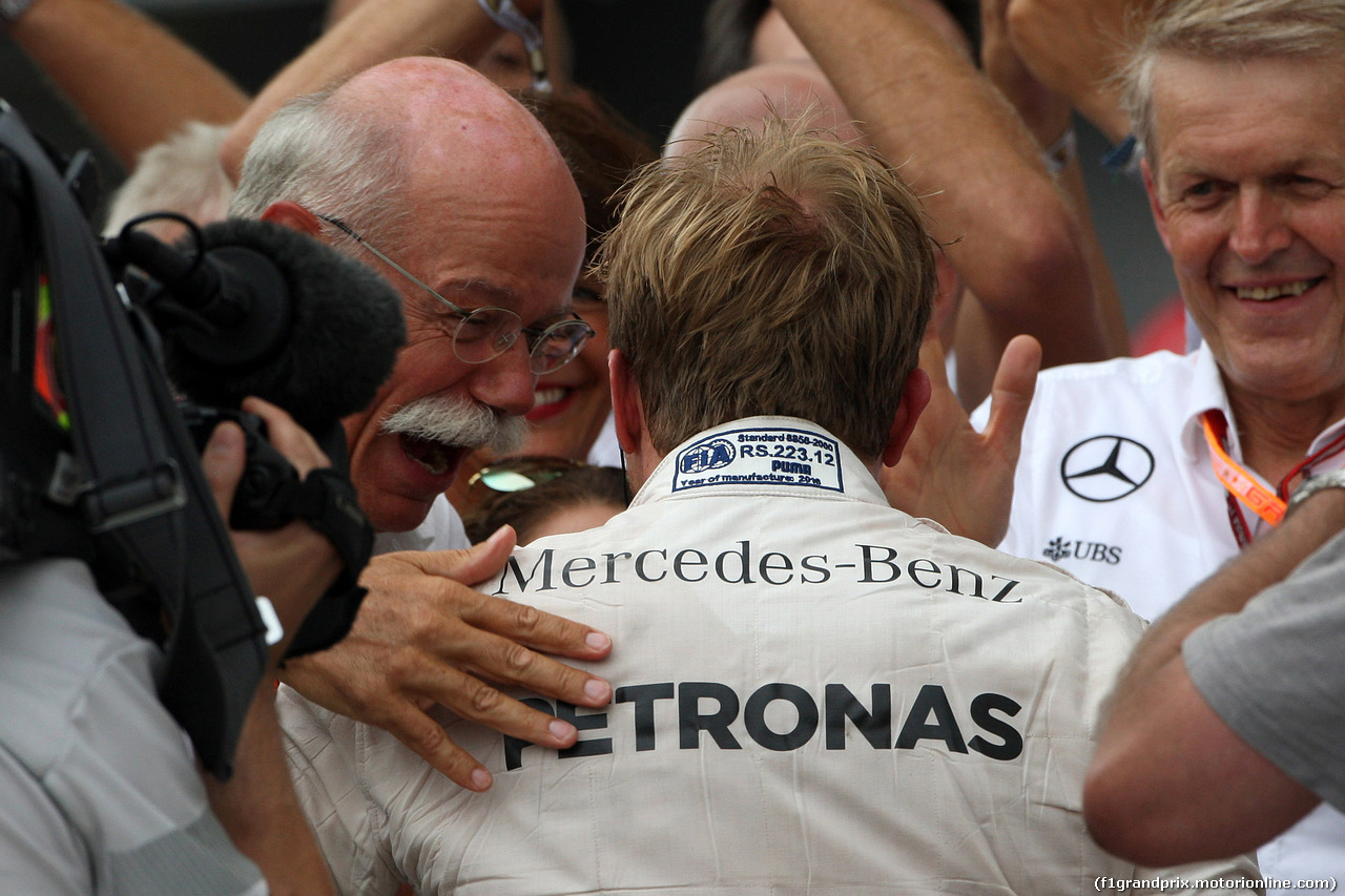 GP ITALIA, 04.09.2016 - Gara, Nico Rosberg (GER) Mercedes AMG F1 W07 Hybrid vincitore e Dr. Dieter Zetsche, Chairman of Daimler
