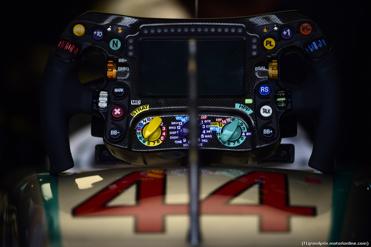 GP ITALIA, 04.09.2016 - Gara, The steering wheel of Lewis Hamilton (GBR) Mercedes AMG F1 W07 Hybrid