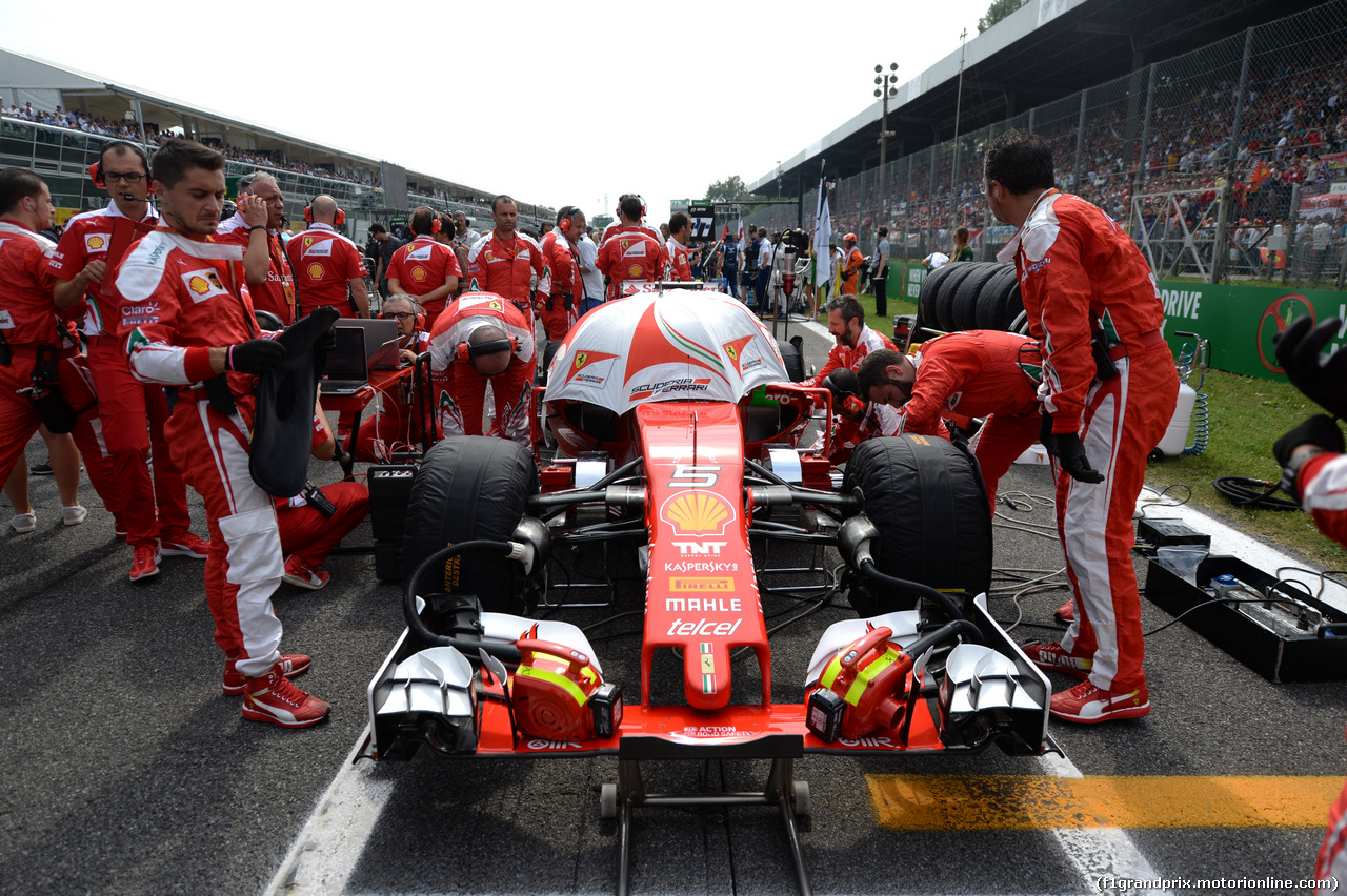 GP ITALIA, Sebastian Vettel (GER) Ferrari SF16-H 04.09.2016 - Gara,