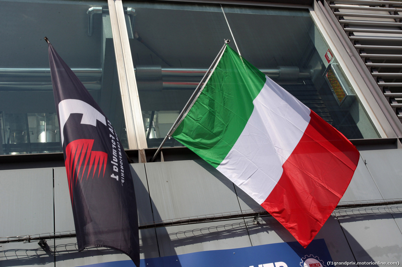 GP ITALIA, 01.09.2016 - F1 flag e italian flag