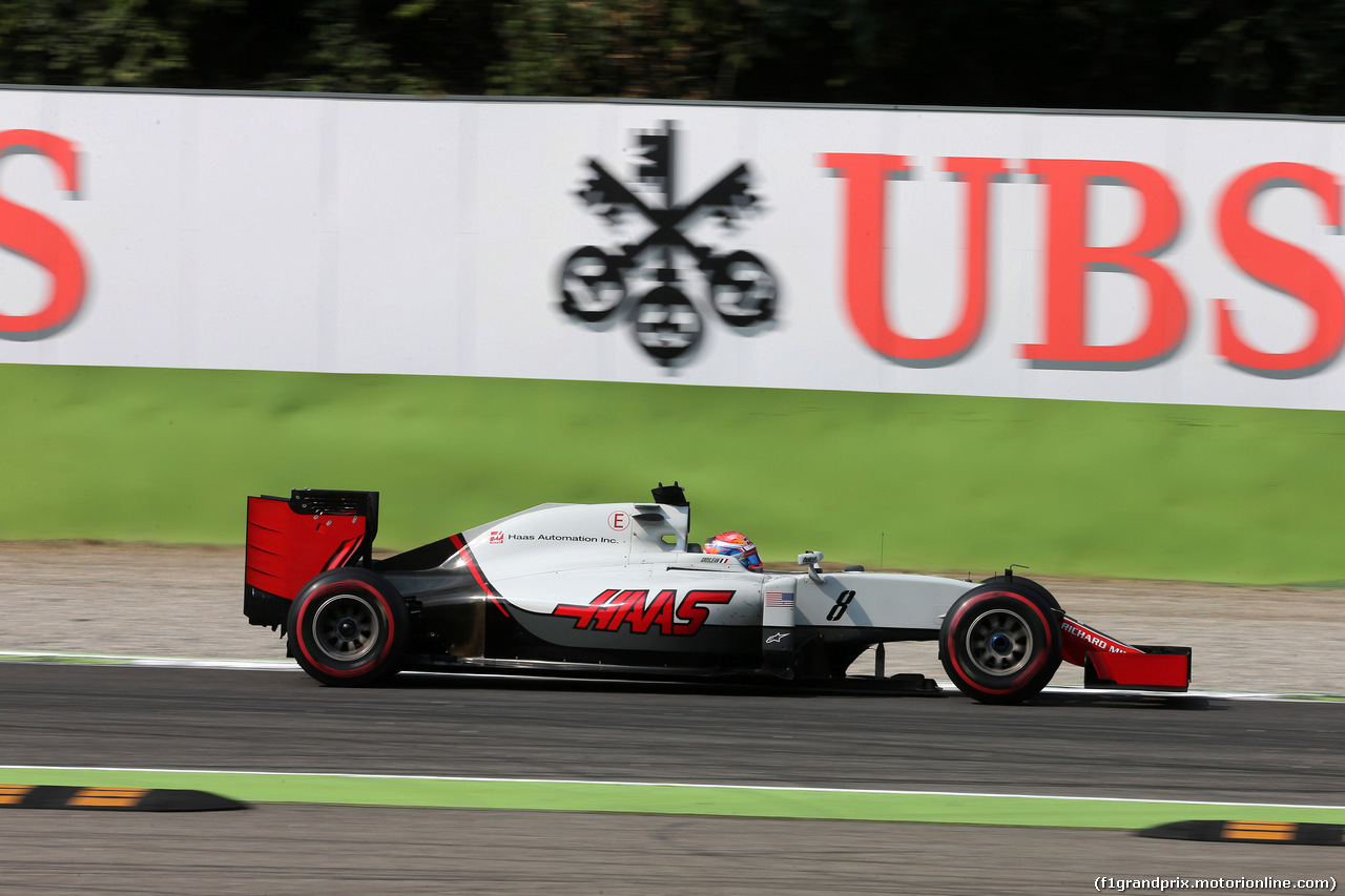 GP ITALIA, 02.09.2016 - Prove Libere 2, Romain Grosjean (FRA) Haas F1 Team VF-16