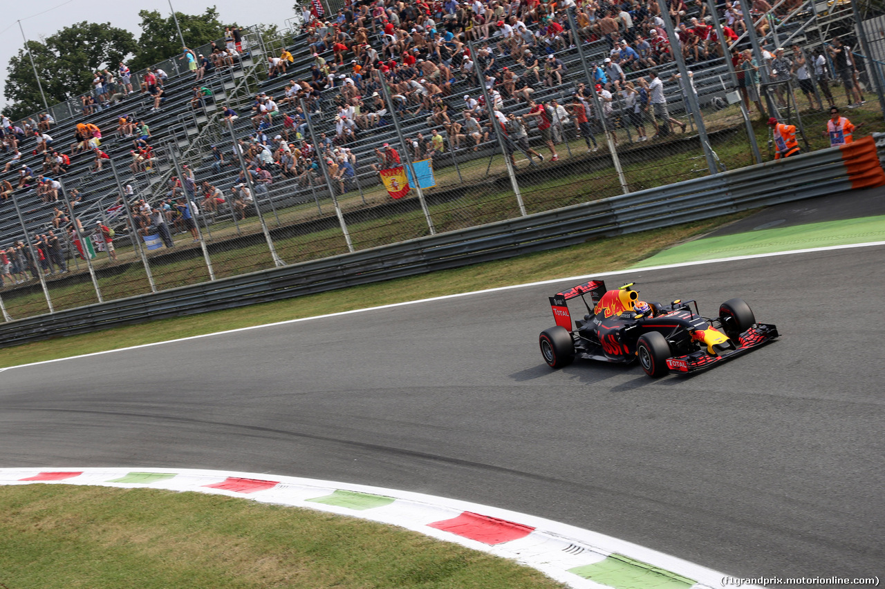 GP ITALIA, 03.09.2016 - Prove Libere 3, Max Verstappen (NED) Red Bull Racing RB12