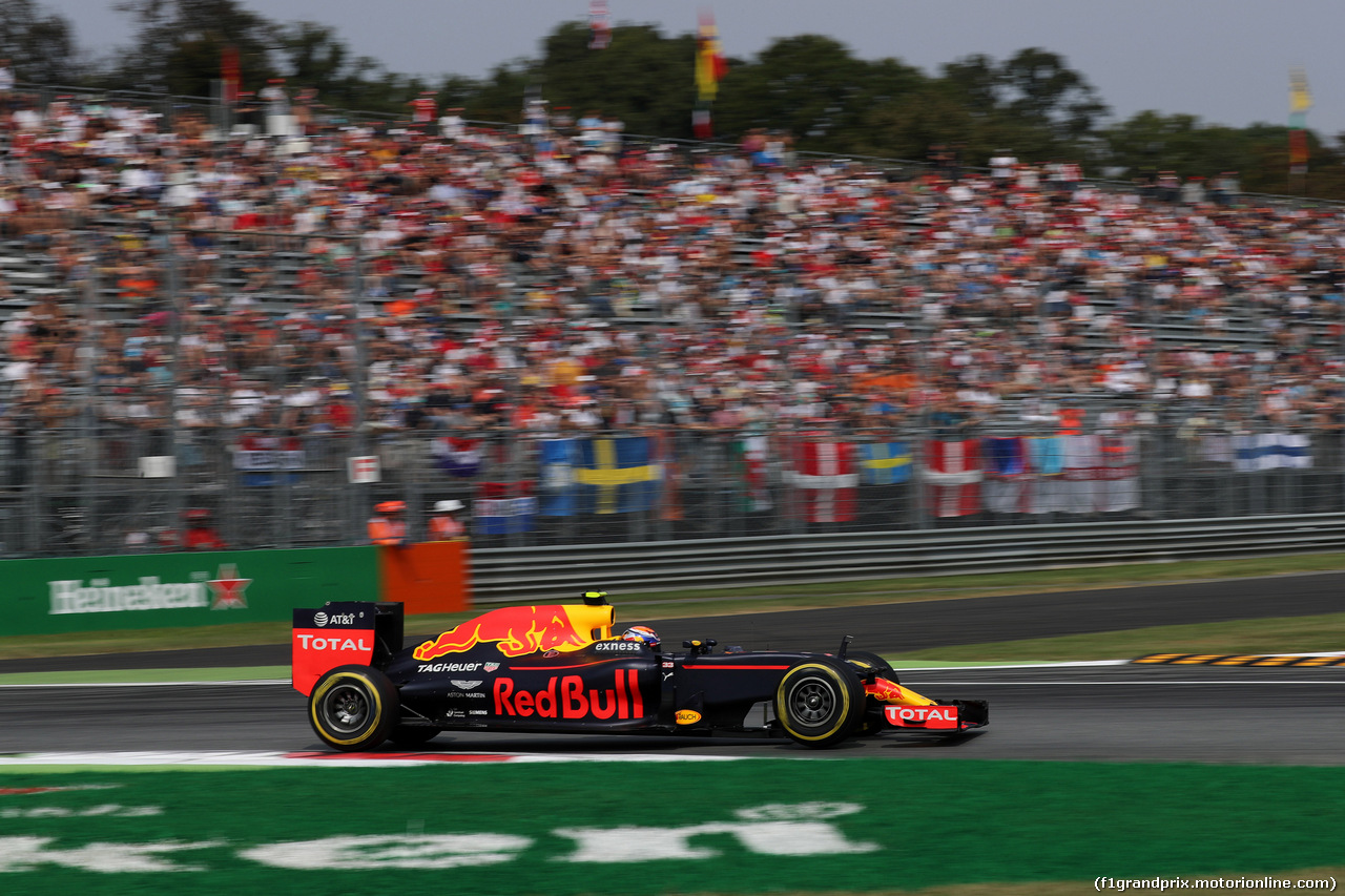 GP ITALIA, 03.09.2016 - Prove Libere 3, Max Verstappen (NED) Red Bull Racing RB12
