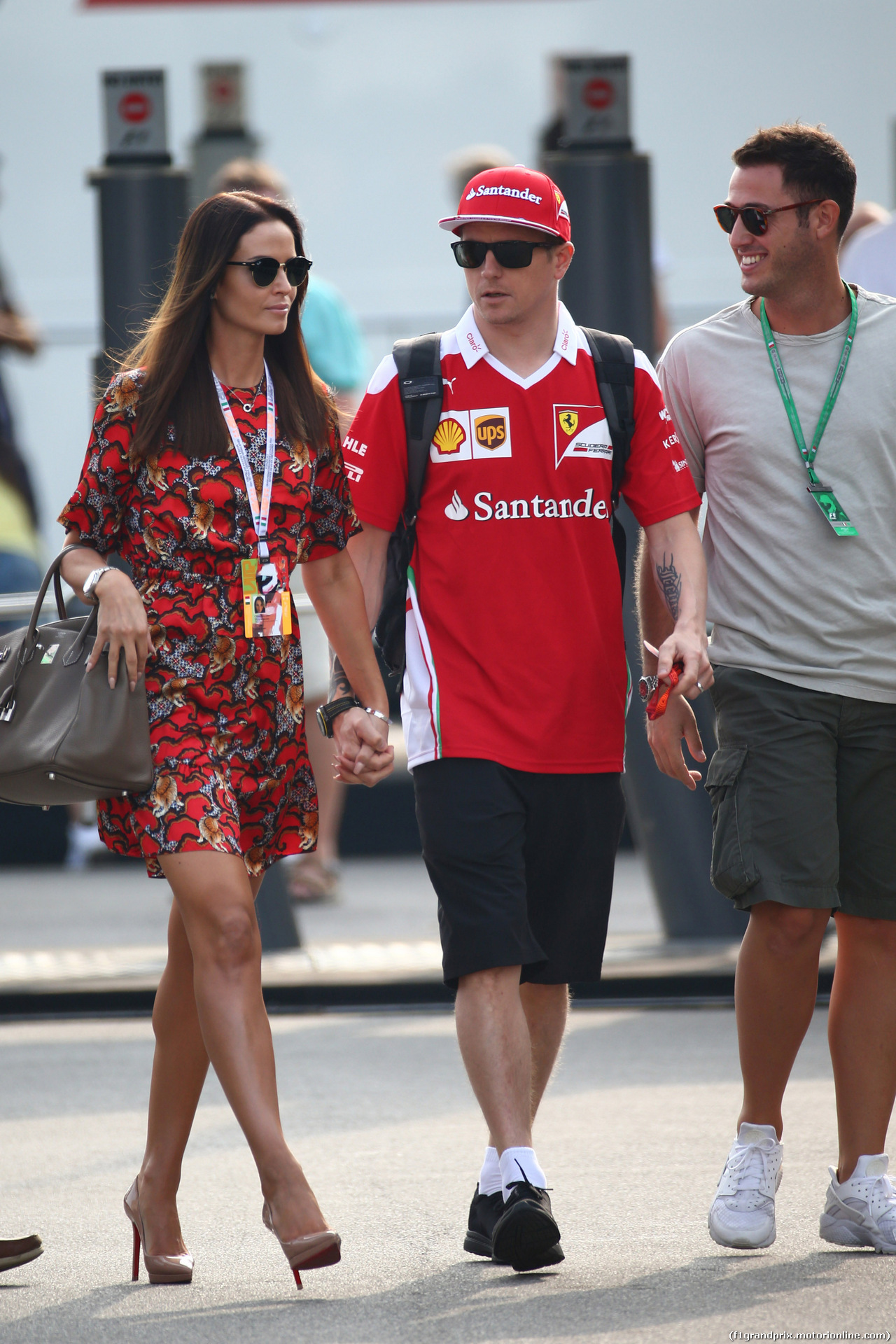 GP ITALIA, 03.09.2016 - Prove Libere 3, Kimi Raikkonen (FIN) Ferrari SF16-H e sua moglie Minttu Raikkonen
