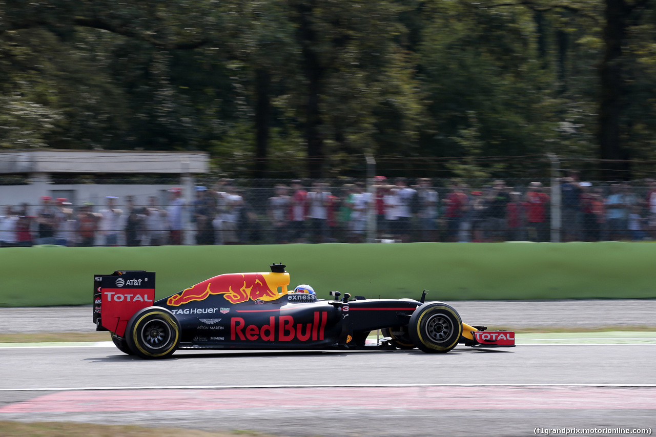 GP ITALIA, 03.09.2016 - Prove Libere 3, Daniel Ricciardo (AUS) Red Bull Racing RB12