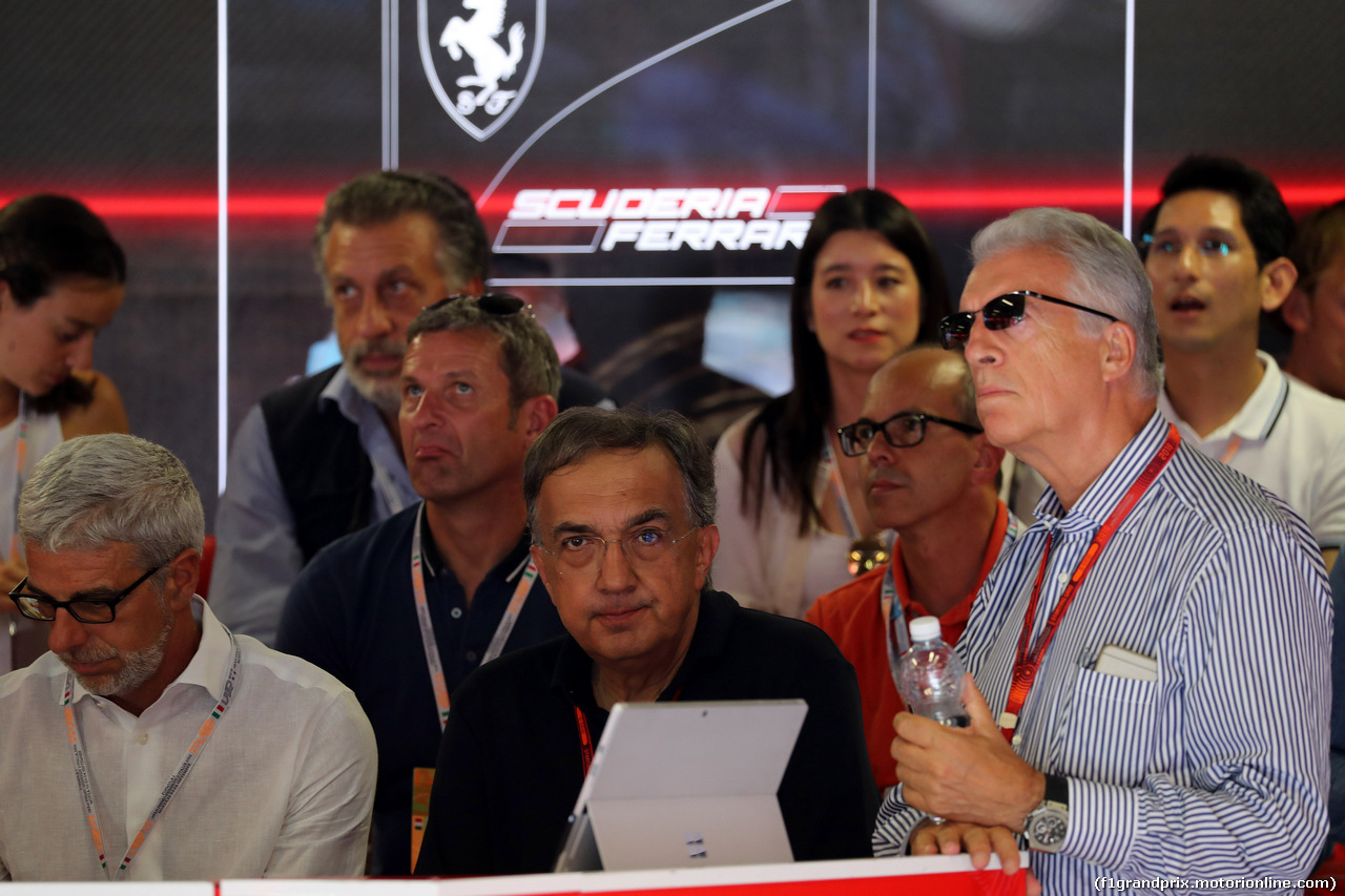 GP ITALIA, 03.09.2016 - Qualifiche, Sergio Marchionne (ITA), Ferrari President e CEO of Fiat Chrysler Automobiles  e Piero Ferrari (ITA) Vice-President Ferrari