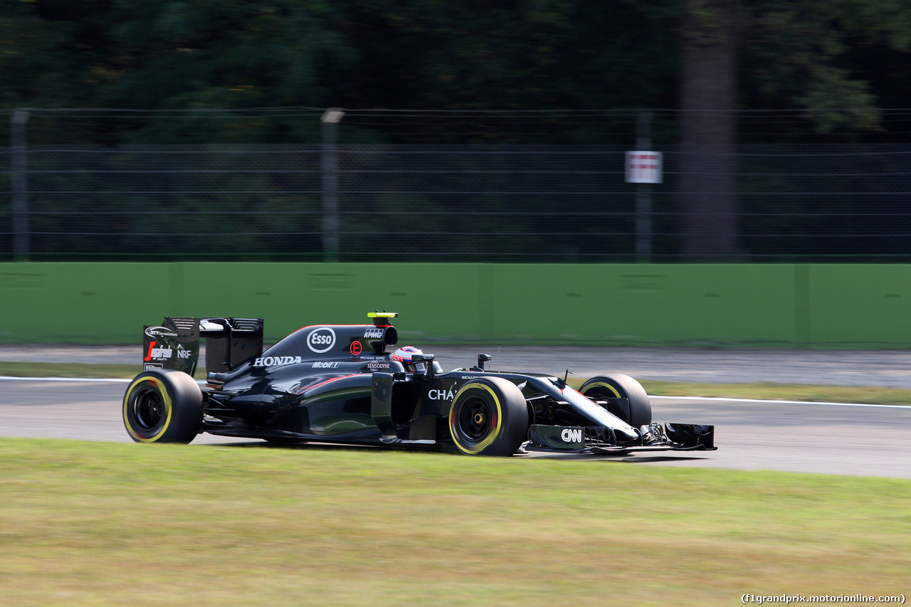 GP ITALIA, 02.09.2016 - Prove Libere 1, Jenson Button (GBR)  McLaren Honda MP4-31