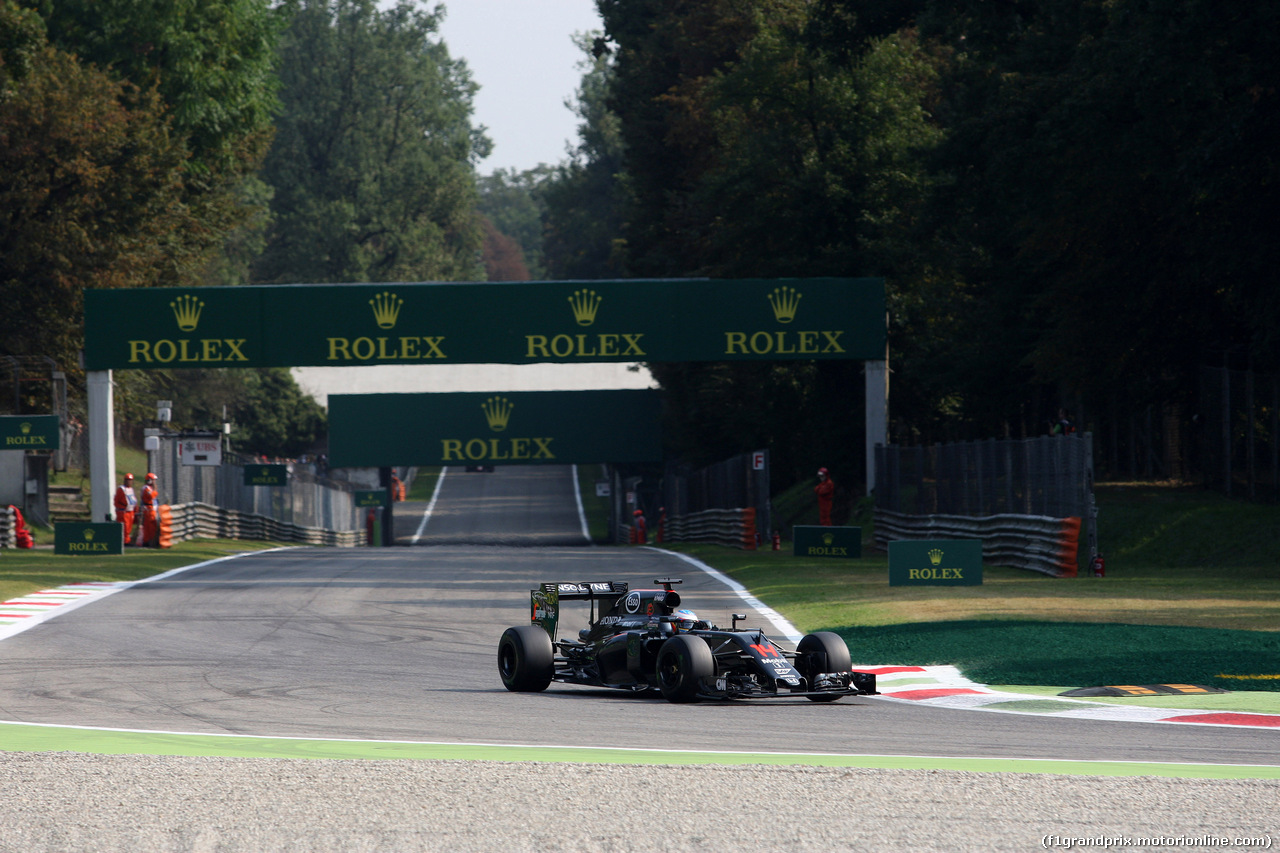 GP ITALIA, 02.09.2016 - Prove Libere 1, Fernando Alonso (ESP) McLaren Honda MP4-31