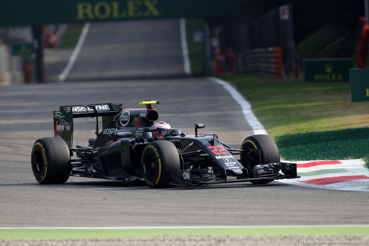 GP ITALIA, 02.09.2016 - Prove Libere 1, Jenson Button (GBR)  McLaren Honda MP4-31