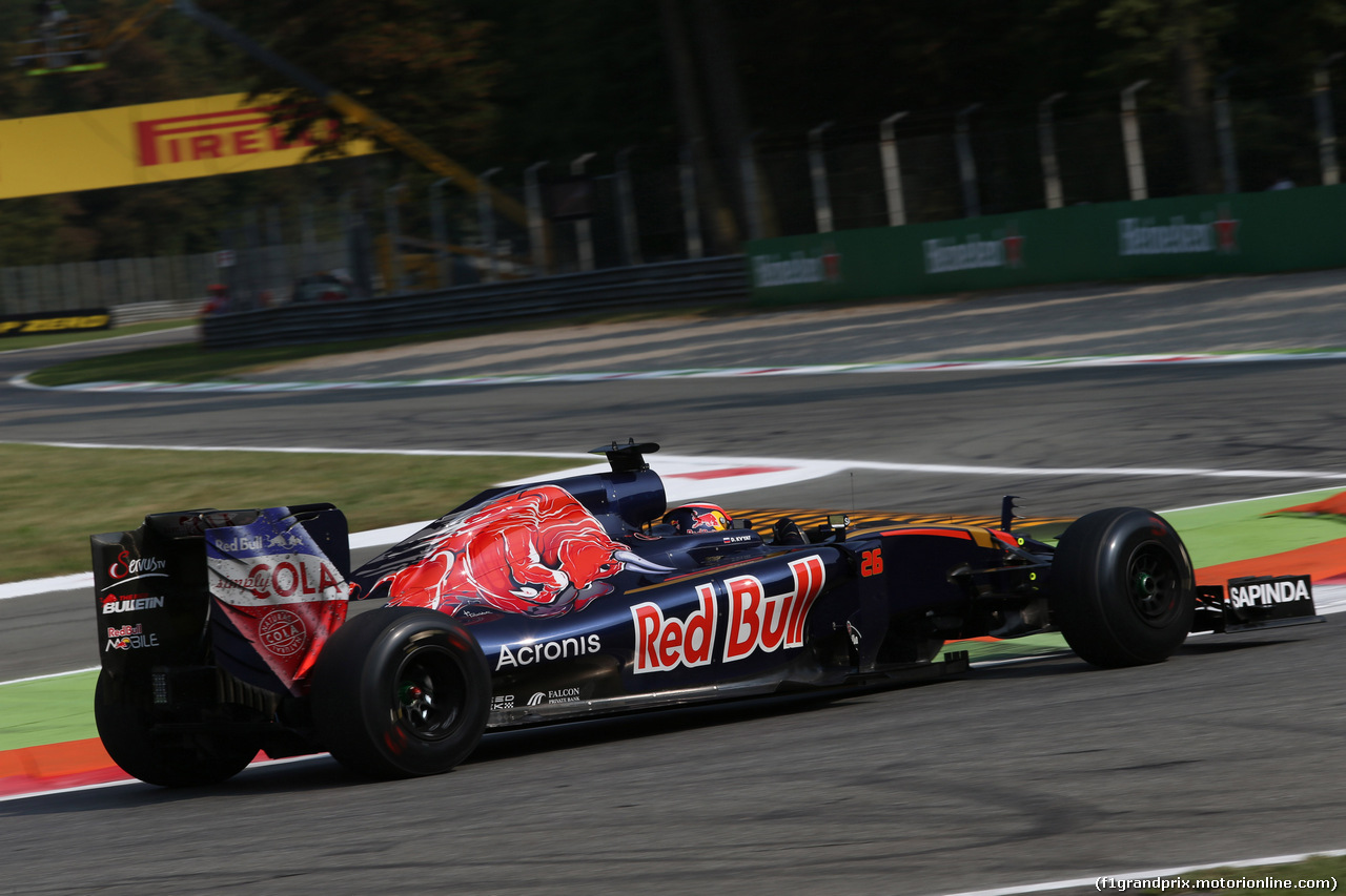 GP ITALIA, 02.09.2016 - Prove Libere 1, Daniil Kvyat (RUS) Scuderia Toro Rosso STR11