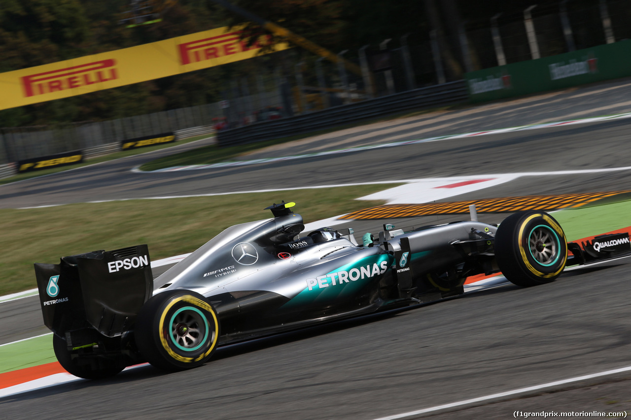 GP ITALIA, 02.09.2016 - Prove Libere 1, Nico Rosberg (GER) Mercedes AMG F1 W07 Hybrid