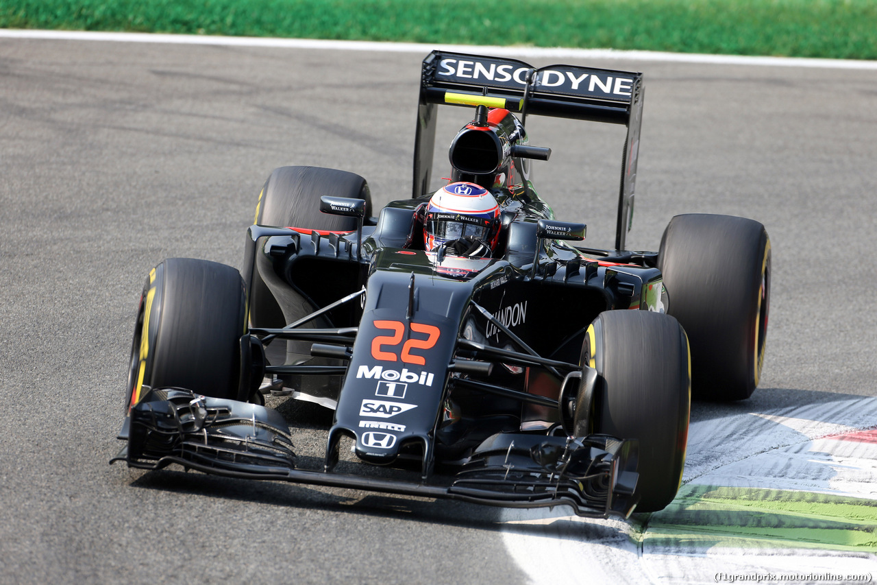 GP ITALIA, 02.09.2016 - Prove Libere 1, Jenson Button (GBR)  McLaren Honda MP4-31