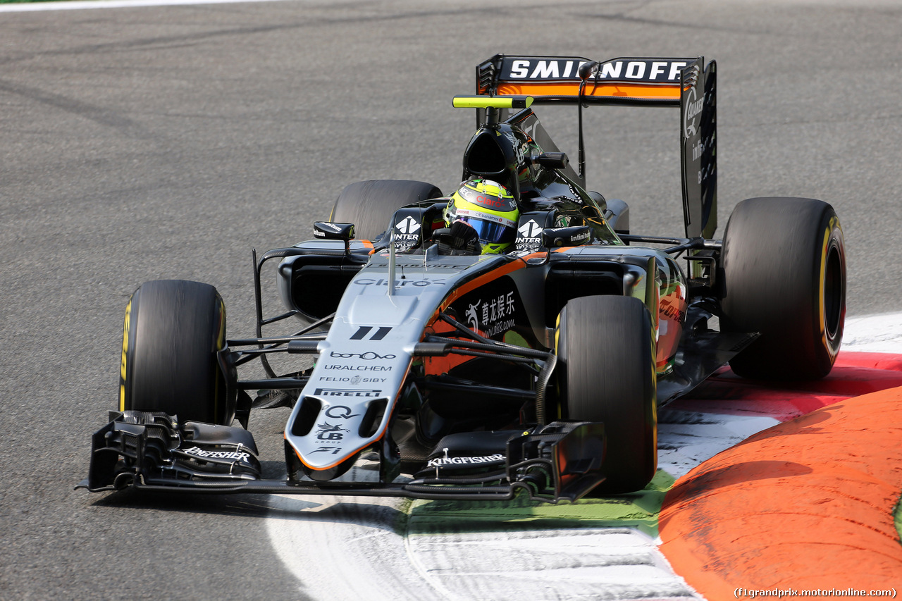 GP ITALIA, 02.09.2016 - Prove Libere 1, Sergio Perez (MEX) Sahara Force India F1 VJM09