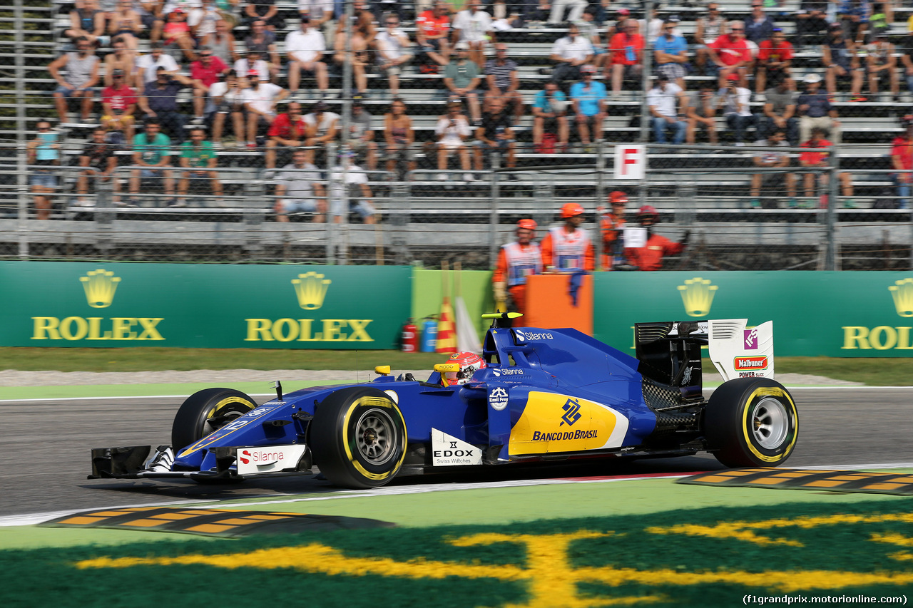 GP ITALIA, 02.09.2016 - Prove Libere 1, Felipe Nasr (BRA) Sauber C34