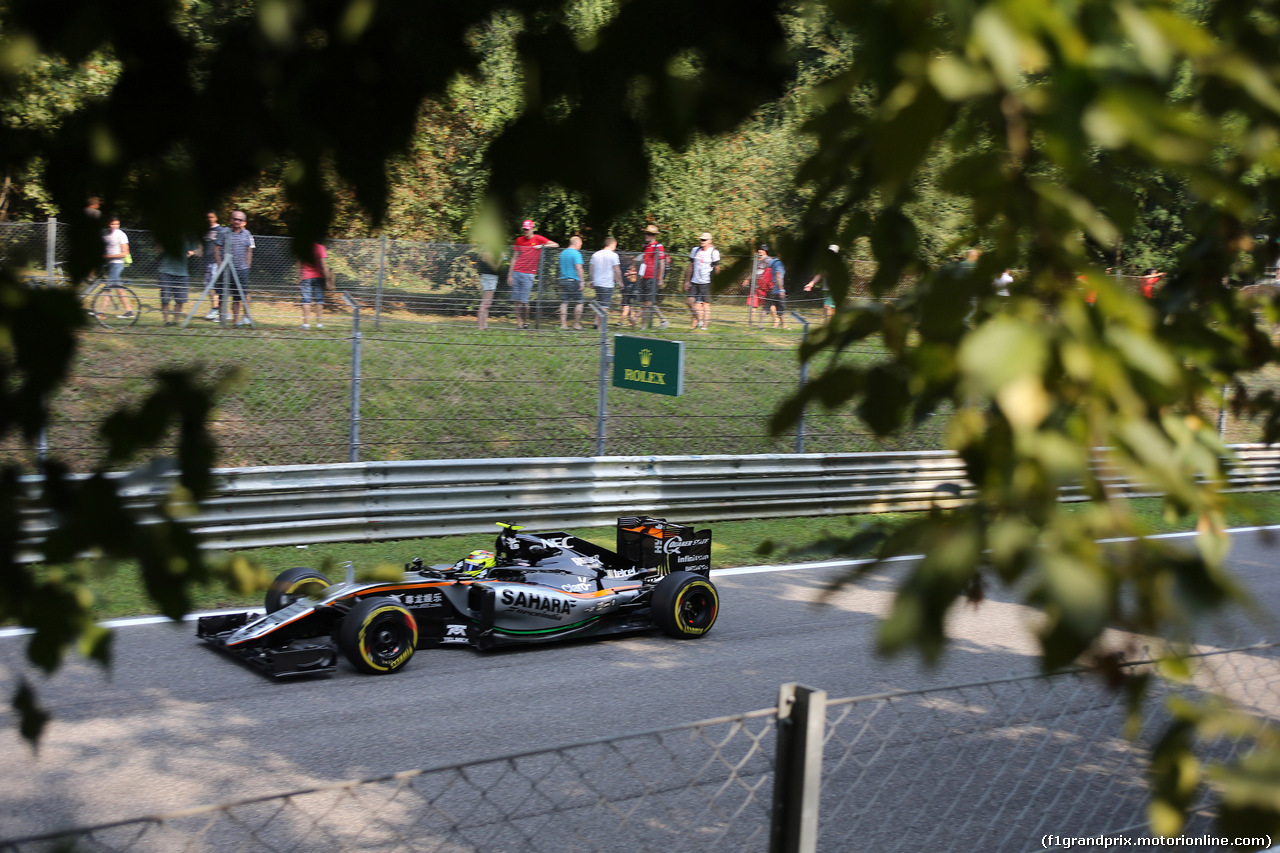 GP ITALIA, 02.09.2016 - Prove Libere 1, Sergio Perez (MEX) Sahara Force India F1 VJM09