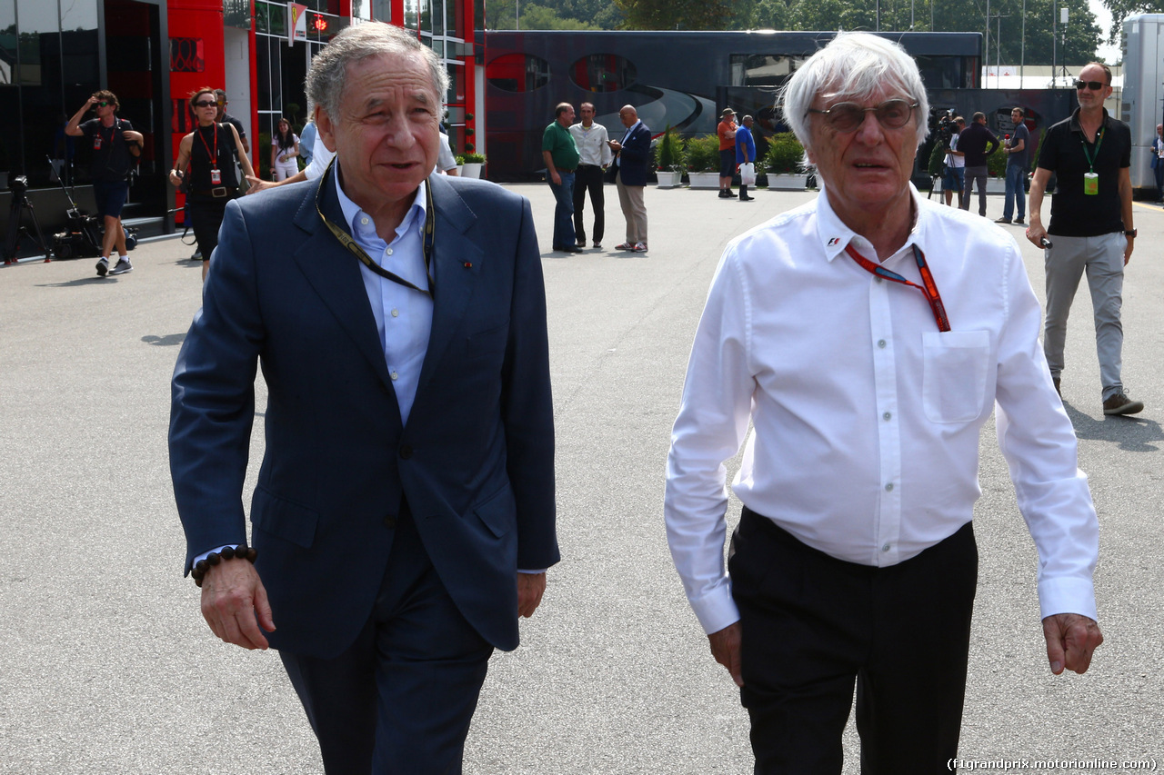 GP ITALIA, 02.09.2016 - Prove Libere 2, Jean Todt (FRA), President FIA e Bernie Ecclestone (GBR), President e CEO of FOM