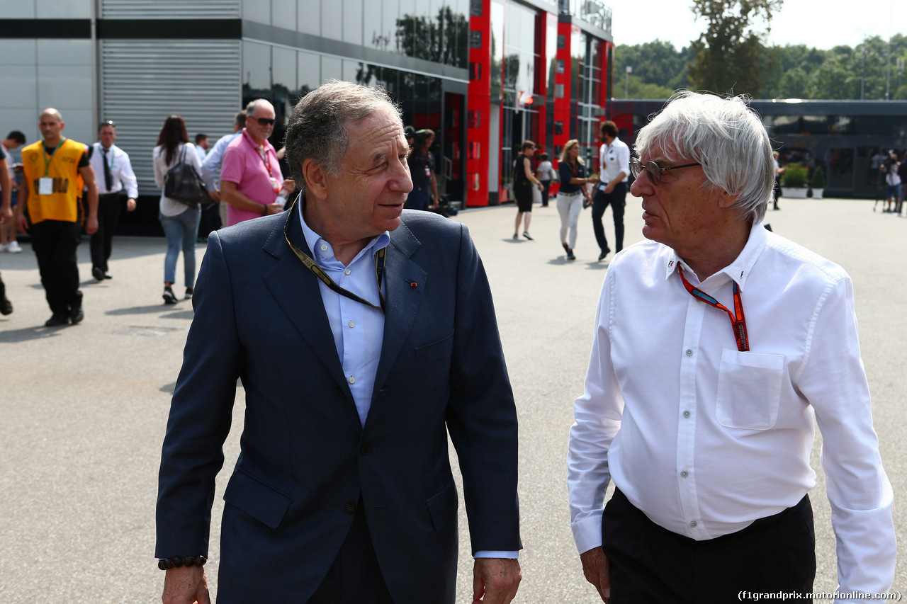 GP ITALIA, 02.09.2016 - Prove Libere 2, Jean Todt (FRA), President FIA e Bernie Ecclestone (GBR), President e CEO of FOM